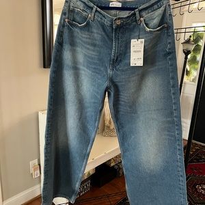 Zara TRF Mid-rise Boyfriend Jeans Size 14 NWT (6688/015)